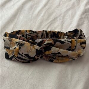 Floral Black and Yellow Headband